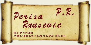 Periša Raušević vizit kartica